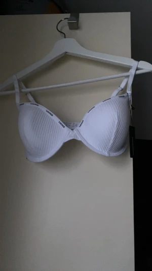BH från Lounge stl 65F - Vit bh från Lounge i stl 65F. Oanvänd. Är en liten fläck på ena axelbandet, inte testat att ta bort den. Har även en svart i samma stl och modell dock använd ett fåtal gånger.