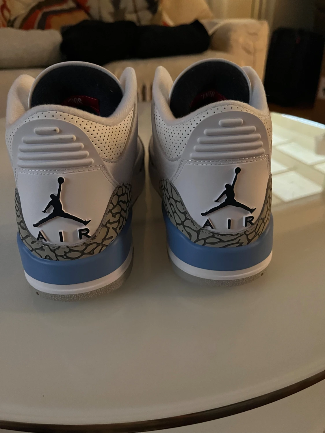 Nike Air Jordan 3 vit/blå - 2