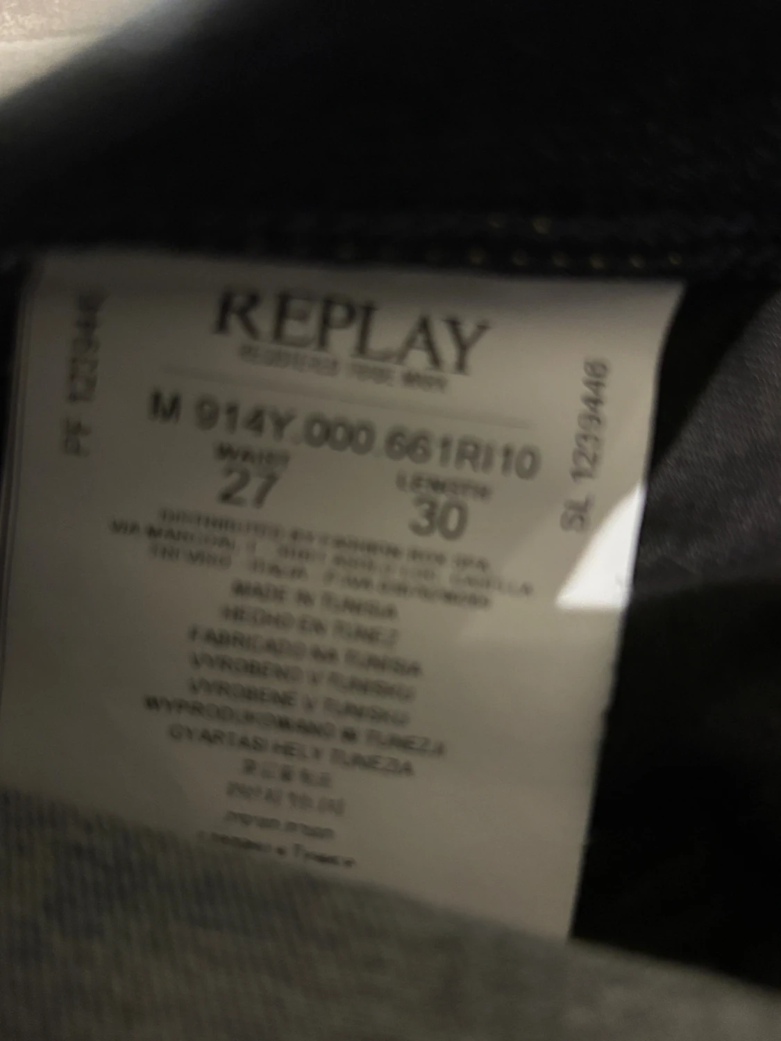 Mörkblå Replay jeans, storlek 27/30 - 3