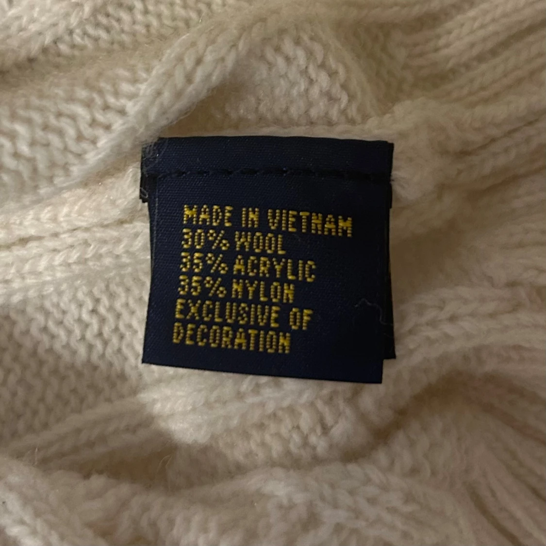 Vit kabelstickad tröja Polo Ralph Lauren - 4