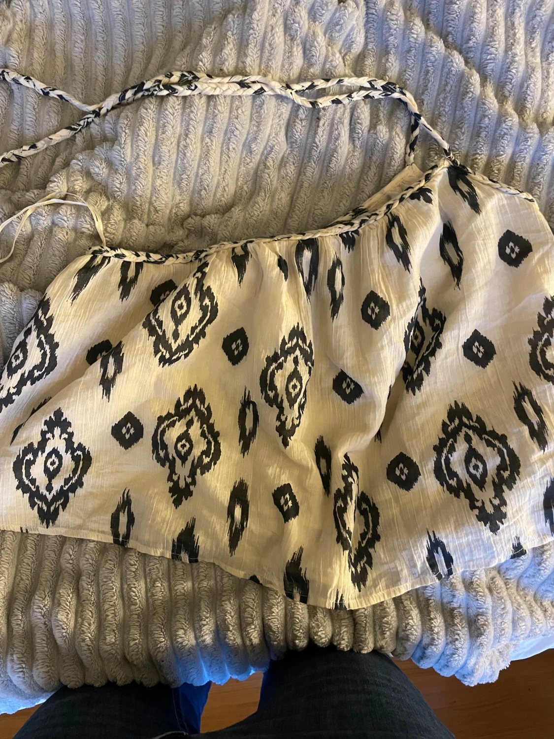 Vit och svart mönstrad linnetopp💘 - 3