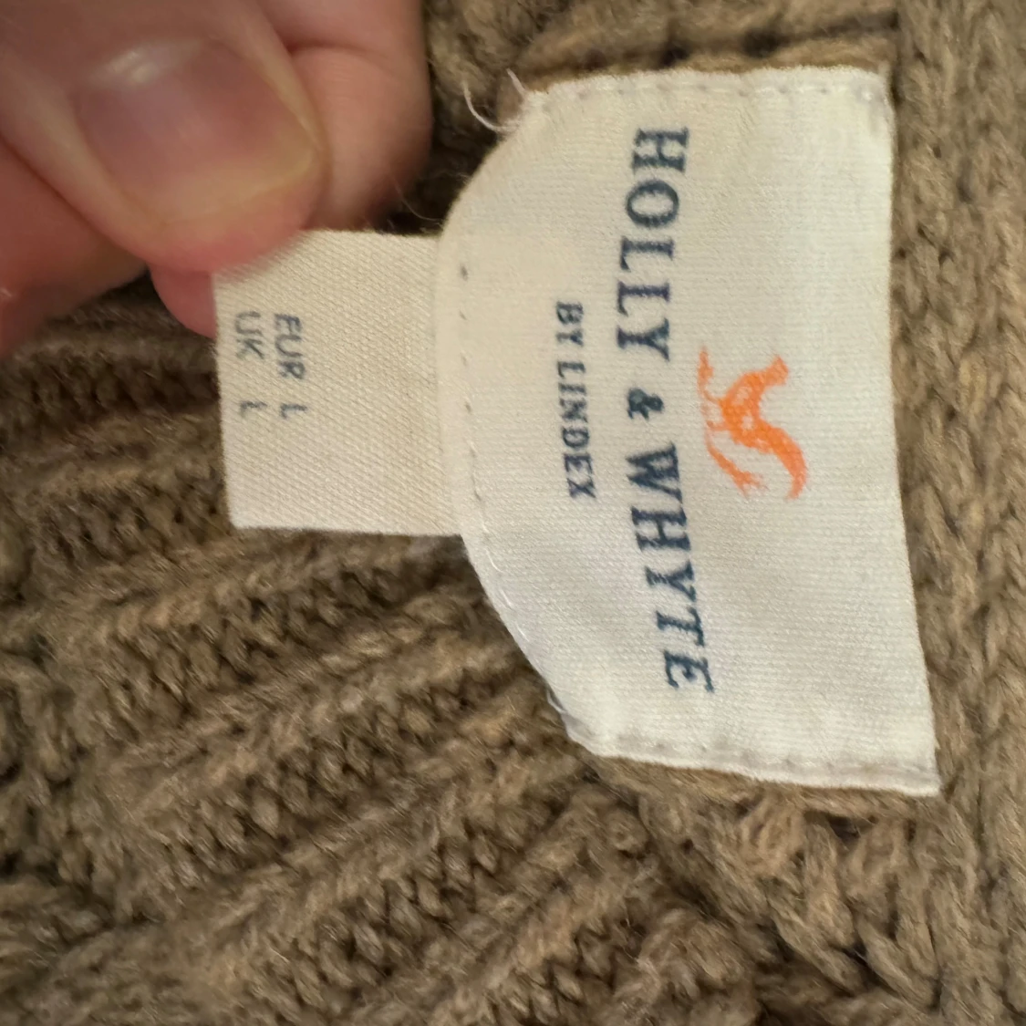 Beige stickad tröja - 4