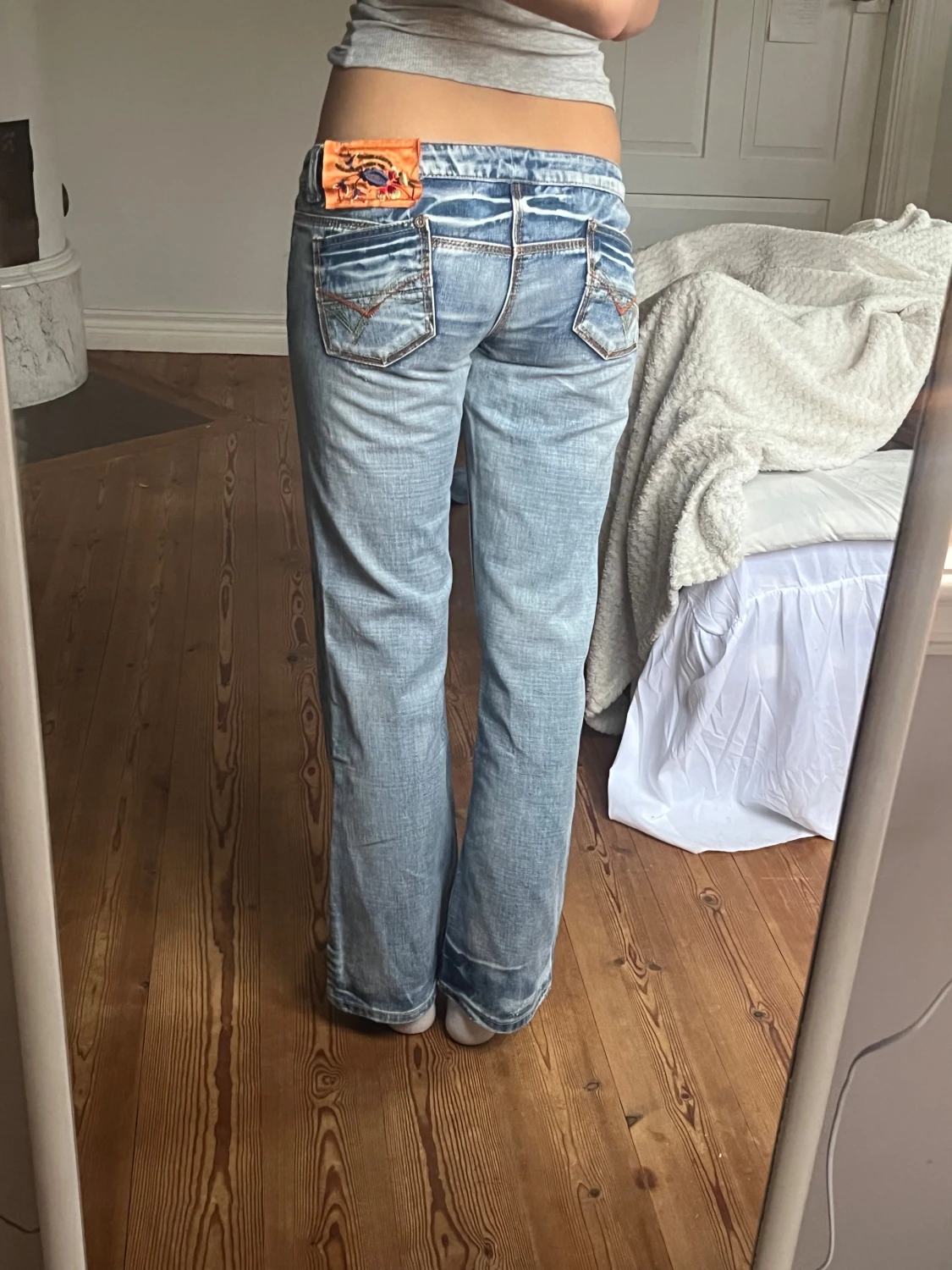 Lågmidjade vintage jeans  - 5