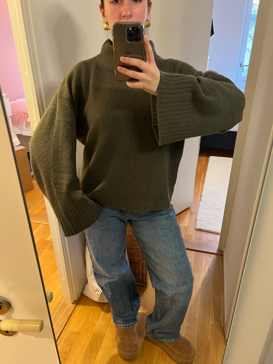 Blå raka jeans från NA-KD - 1