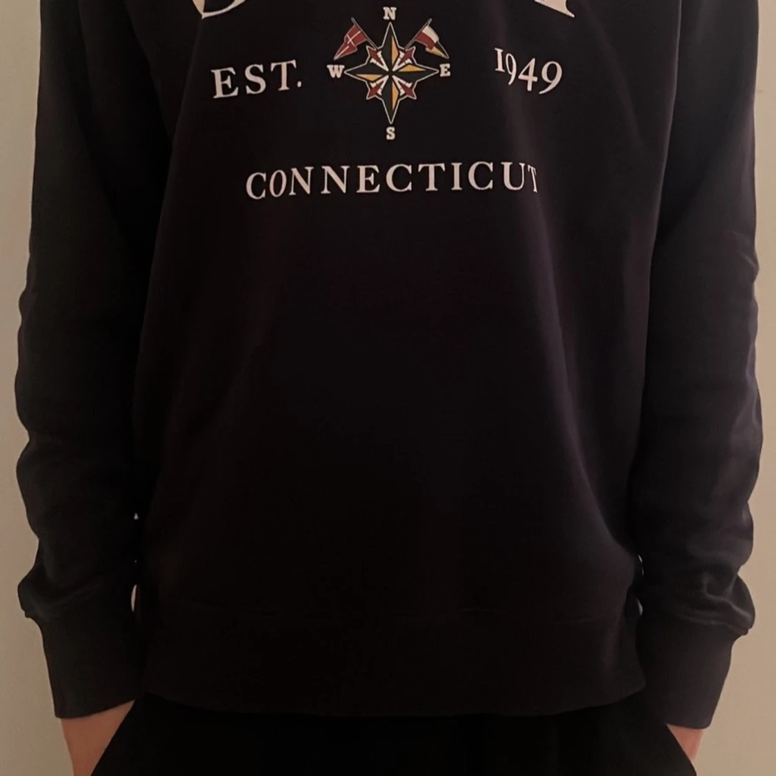 Navy  hoodie från GANT med tryck - 1