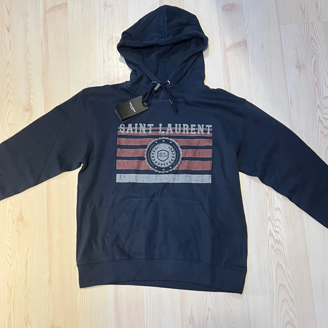 Marinblå Saint Laurent hoodie hoodie  - 2