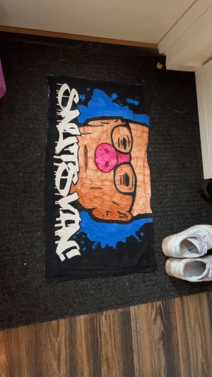 2 pins flagga - En 2 pins flagga gjord hemma utan pinnar