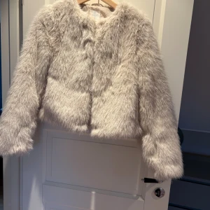 Ljusgrå pälsjacka från Primark XS - Säljer en fluffig och lyxig ljusgrå pälsjacka från Primark i storlek XS. Jackan har långärmade ärmar, croppad passform och är tillverkad i syntetiskt pälsmaterial med slät insida. Perfekt för dig som vill sticka ut med en cool och trendig look.