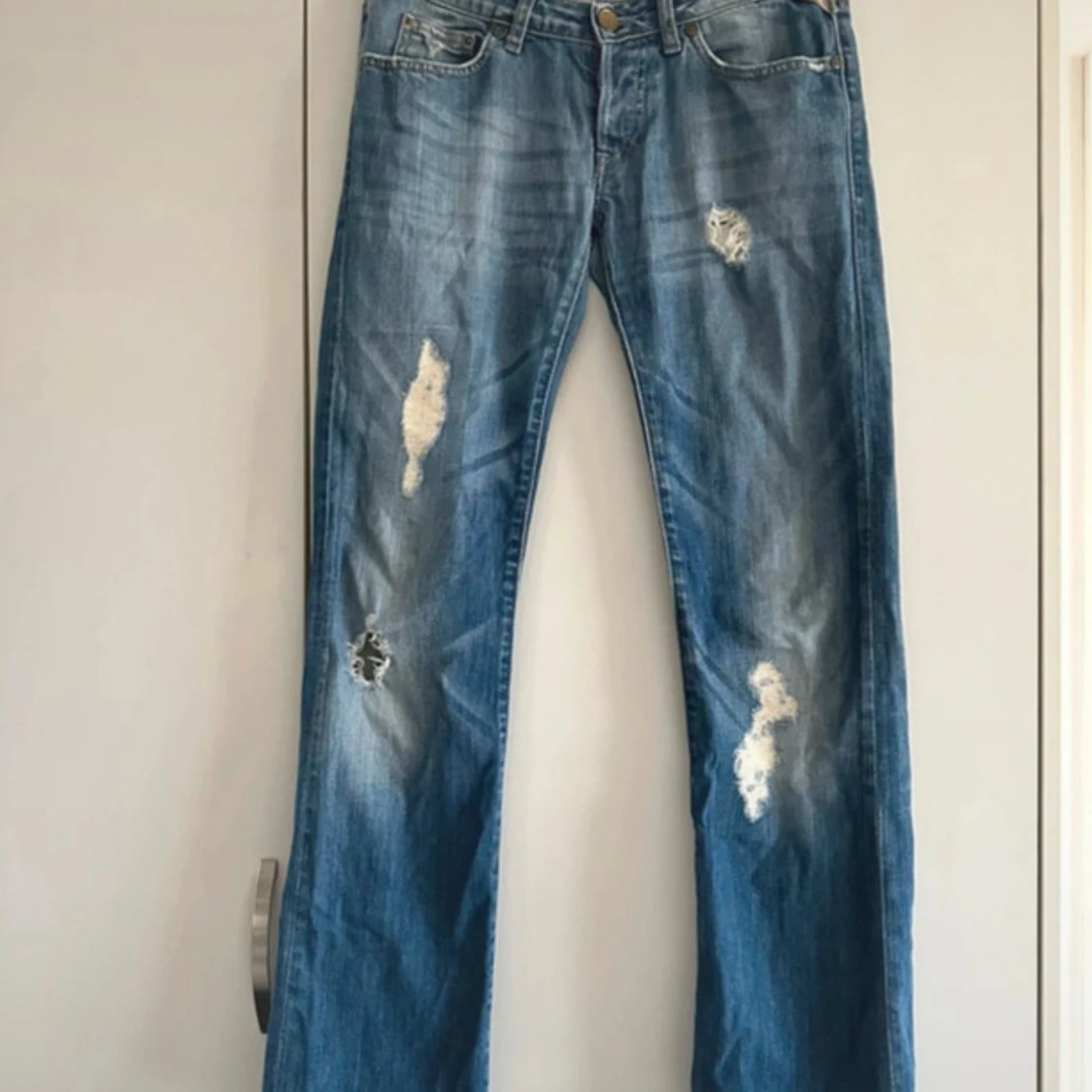Replay jeans med slitningar, blå, W27 L32