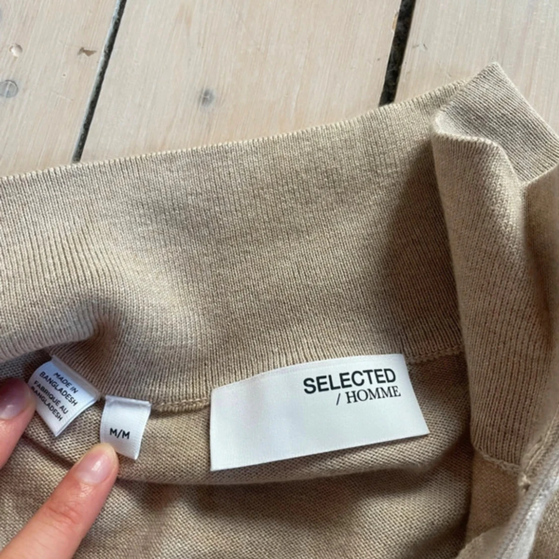 Beige half zip polotröja Selected Homme - 1
