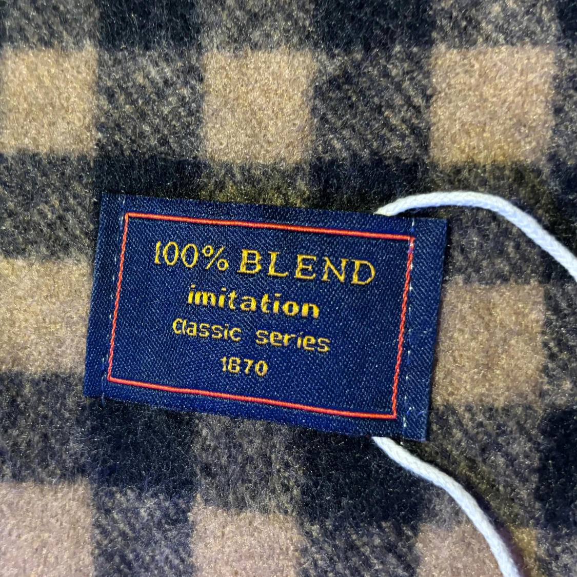 Rutig beige halsduk Classic Series - 2