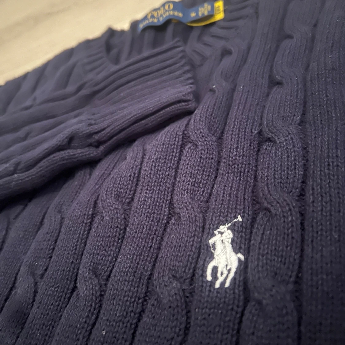 Mörkblå stickad tröja Polo Ralph Lauren - 1