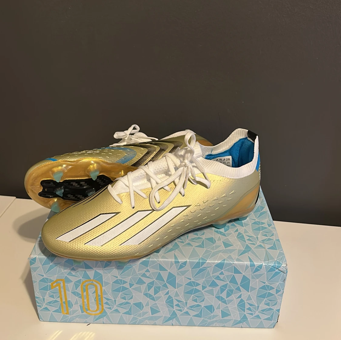 Adidas Messi X Speedportal fotbollsskor guld