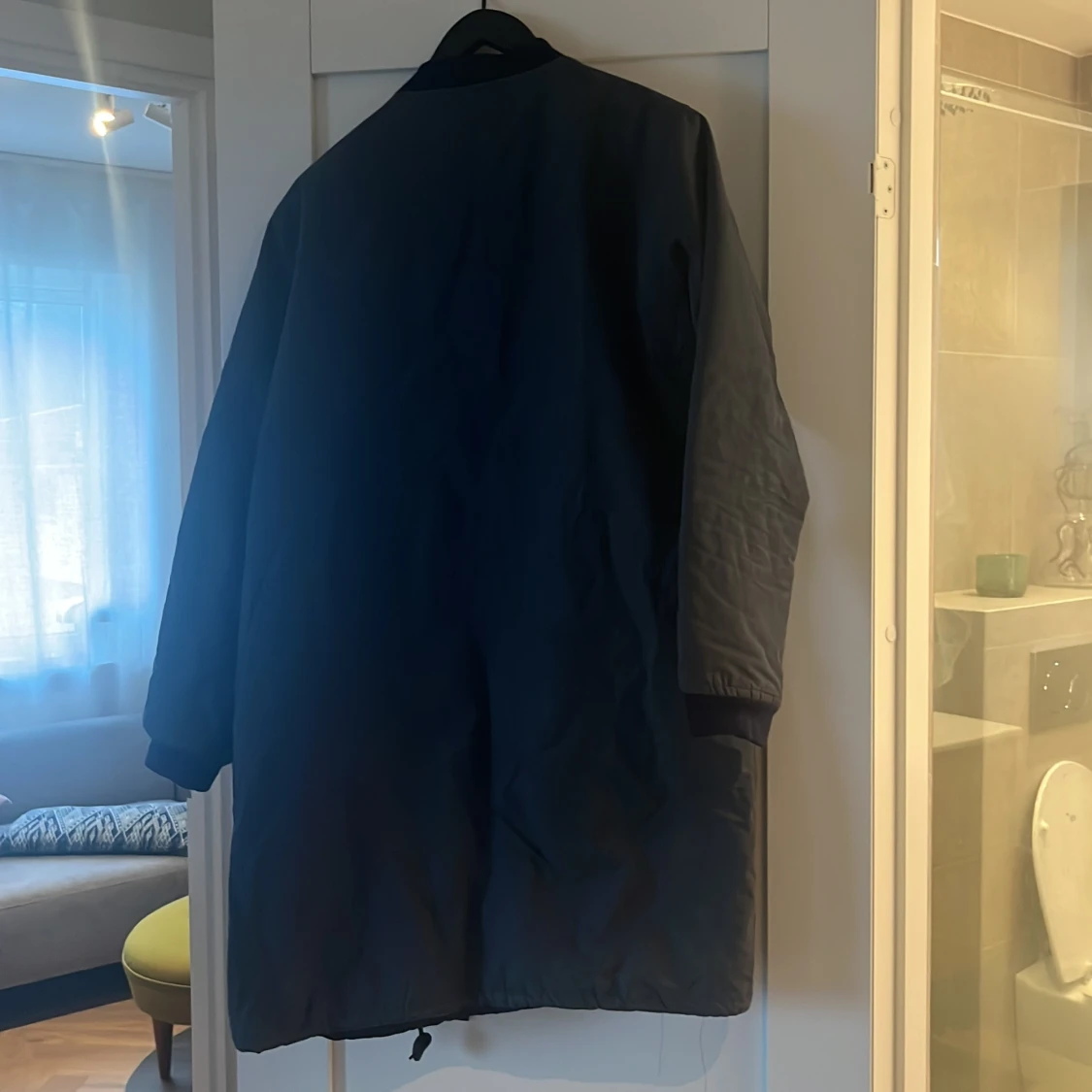 Mörkblå lång bomberjacka Brixtol - 2