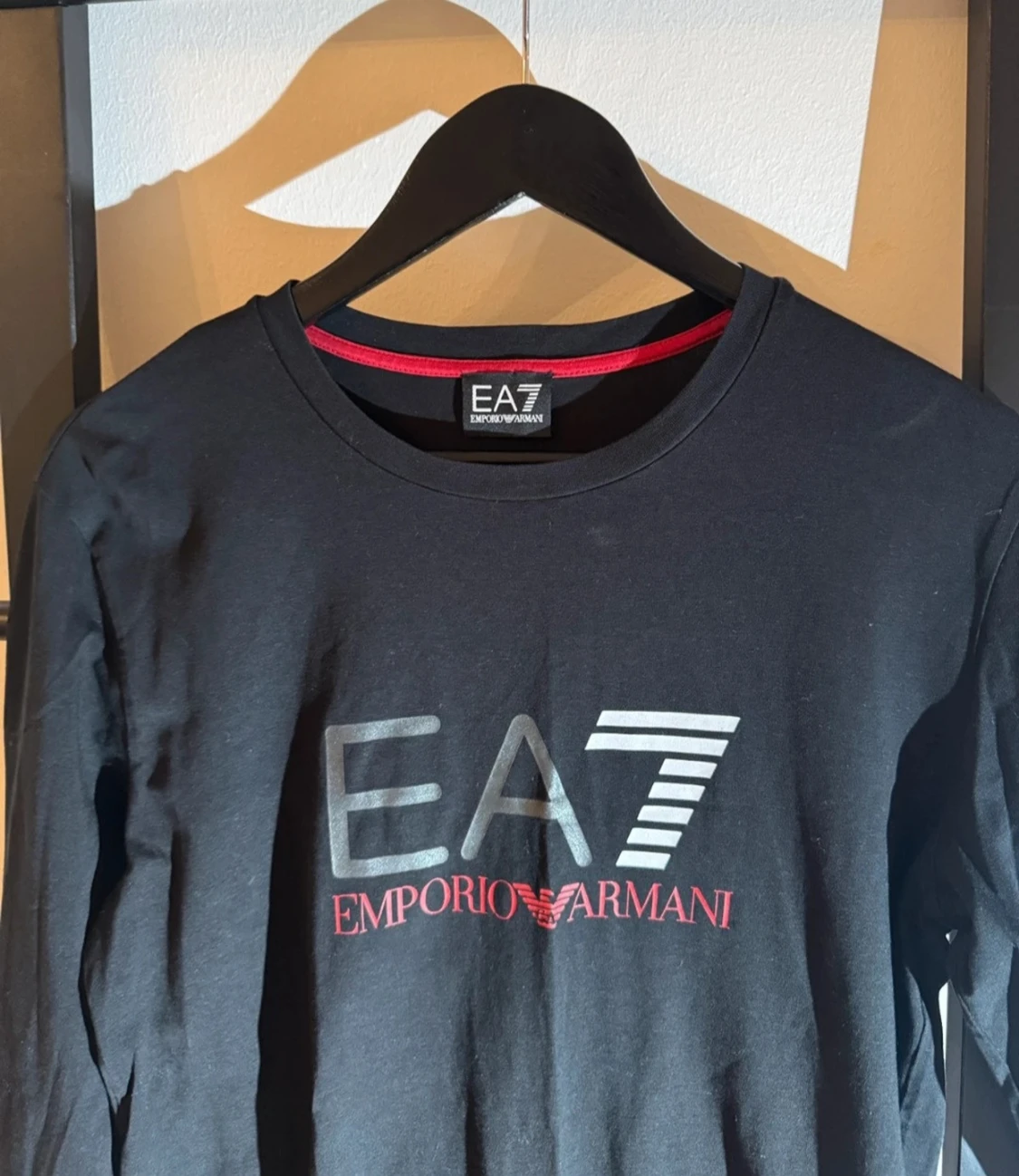 Svart långärmad topp EA7 Armani - 1