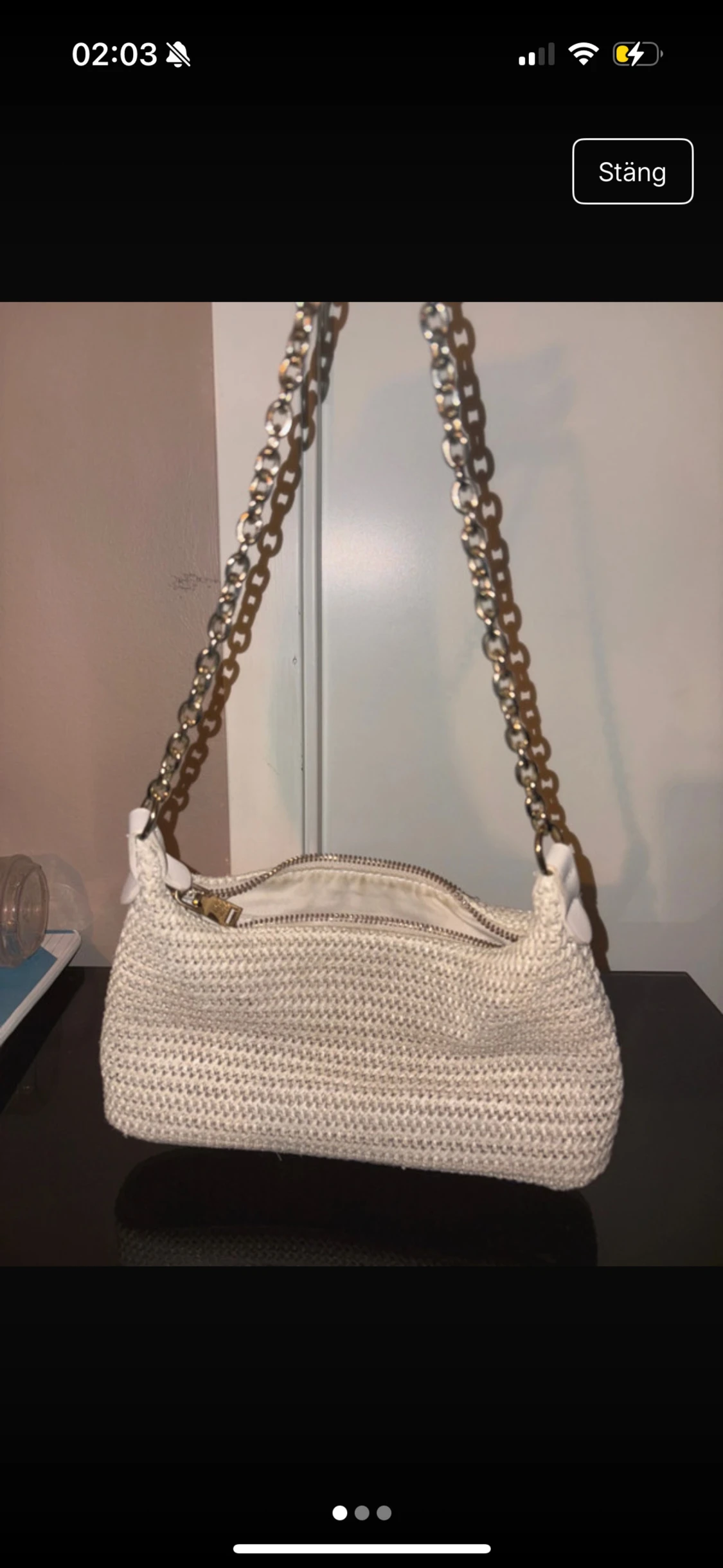 Beige axelväska från shein