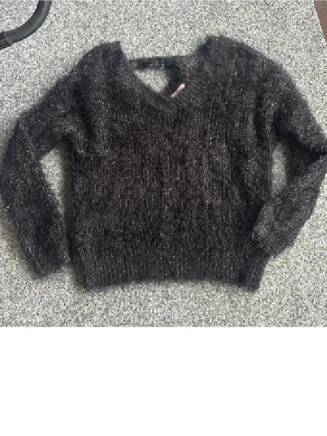 Svart fluffig stickad tröja Sincerely Loved