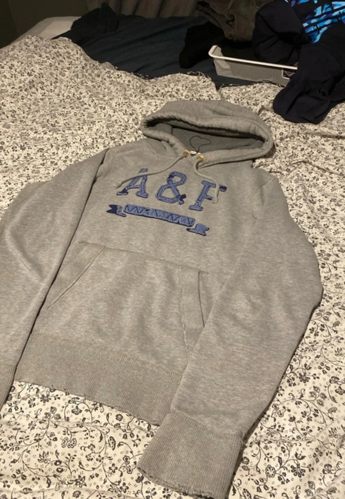 Grå hoodie från Abercrombie & Fitch - 1