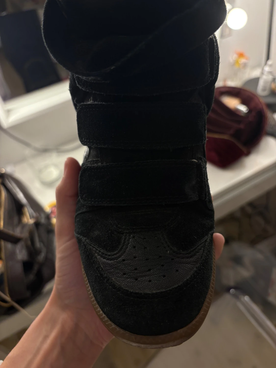 Isabel Marant svarta sneakers med kilklack - 4