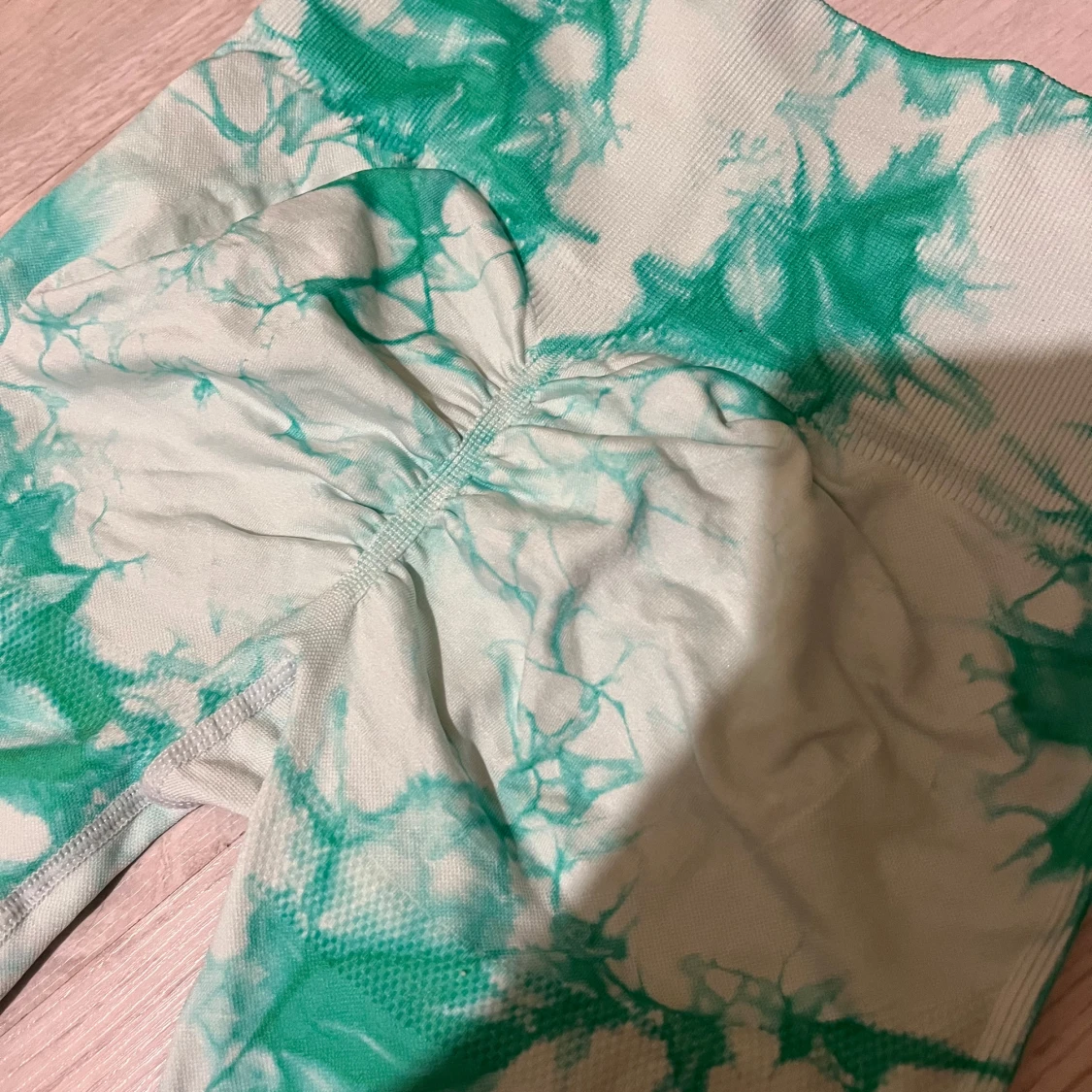 Grön tie-dye träning shorts - 3