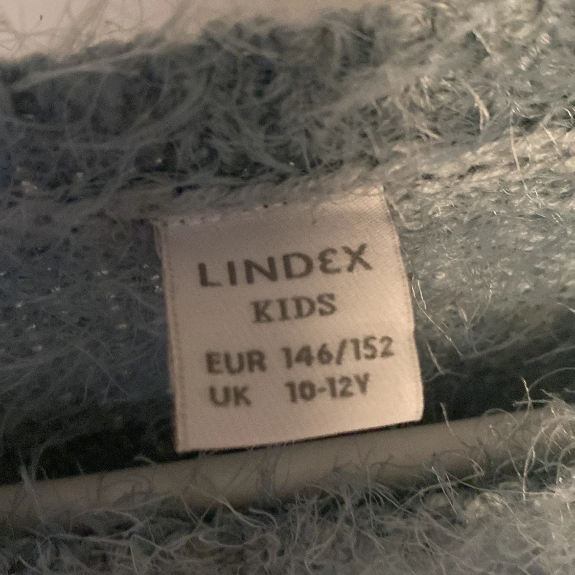 Ljusblå fluffig stickad tröja Lindex - 2