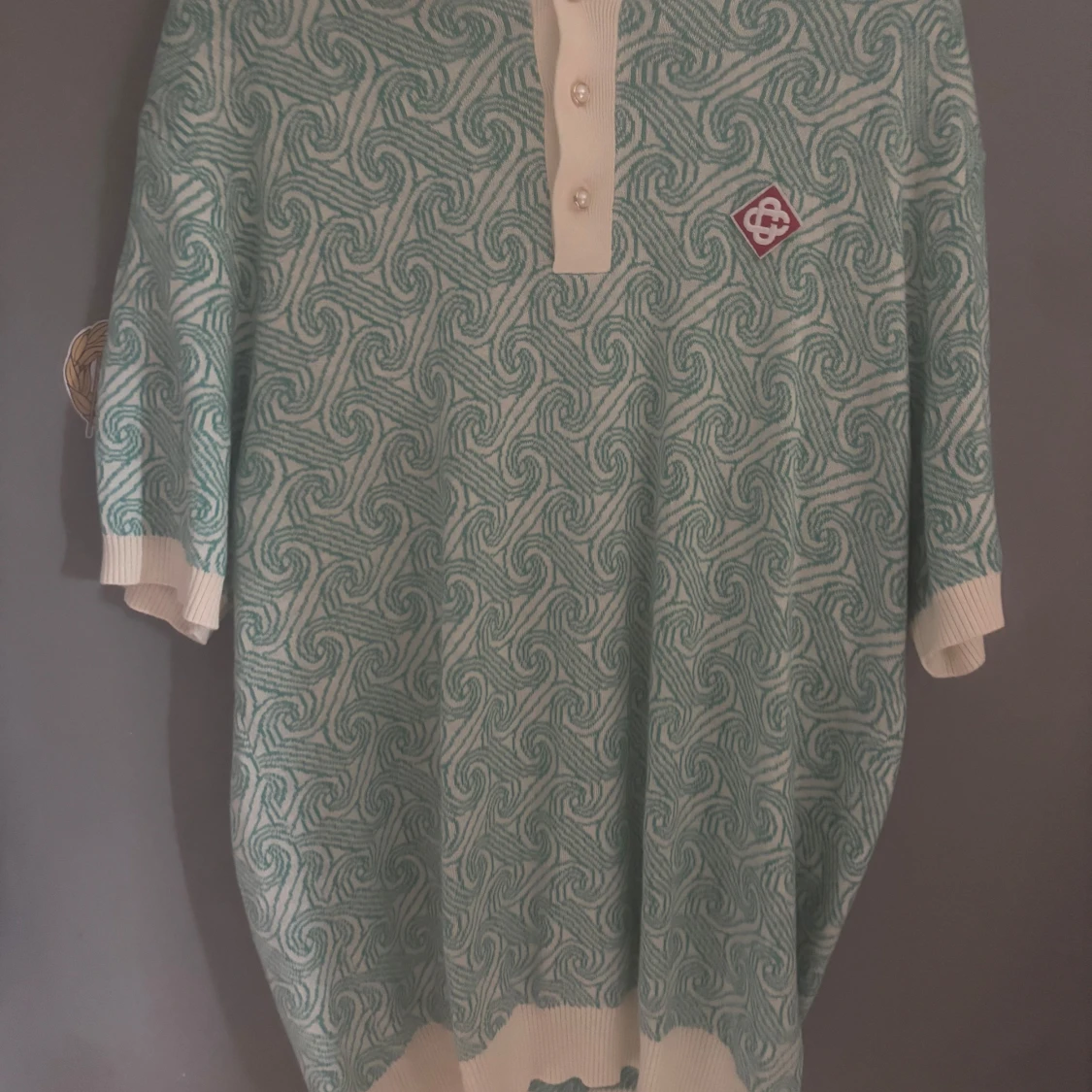 Casablanca mönstrad pikétröja