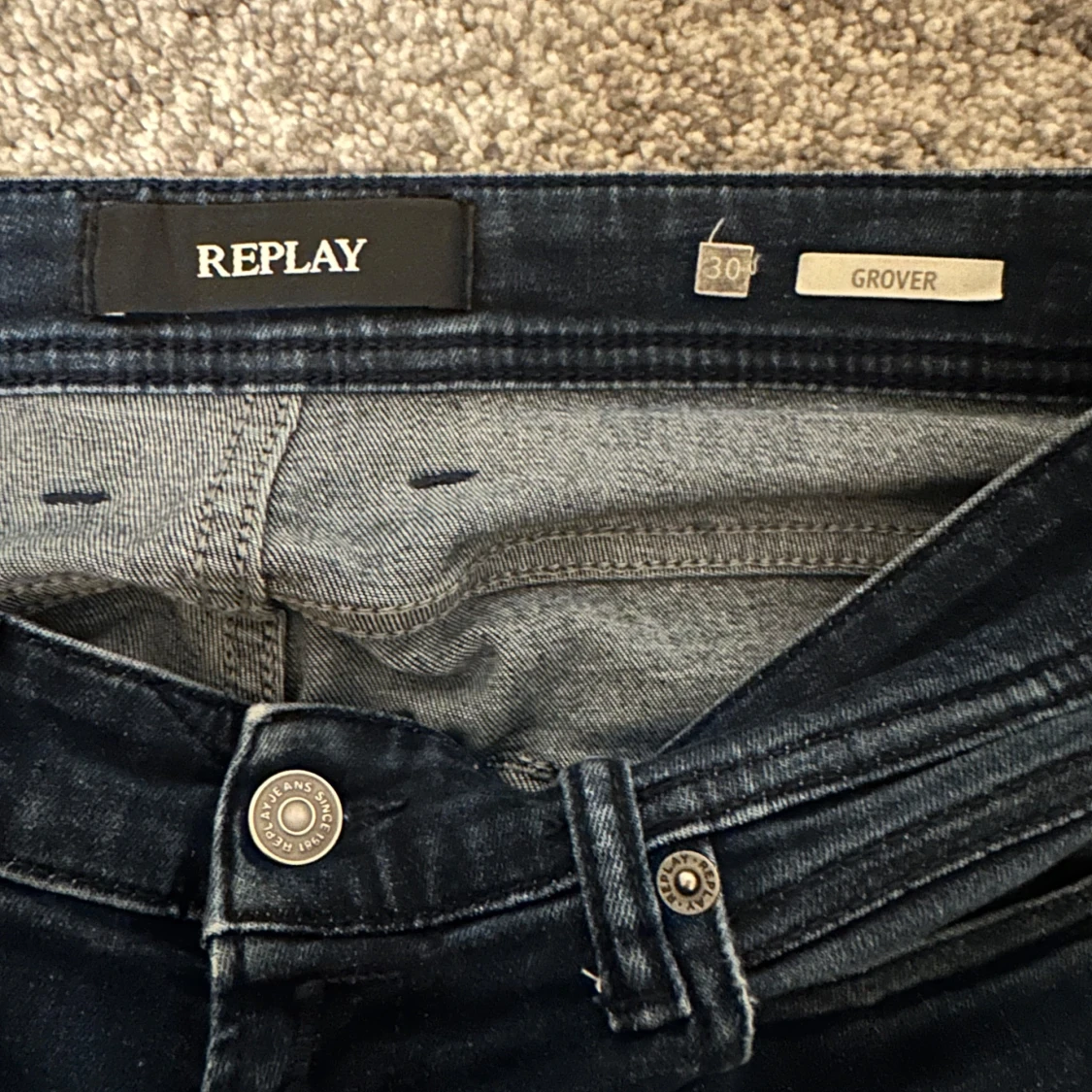 Replay Grover jeans mörkblå herr - 2