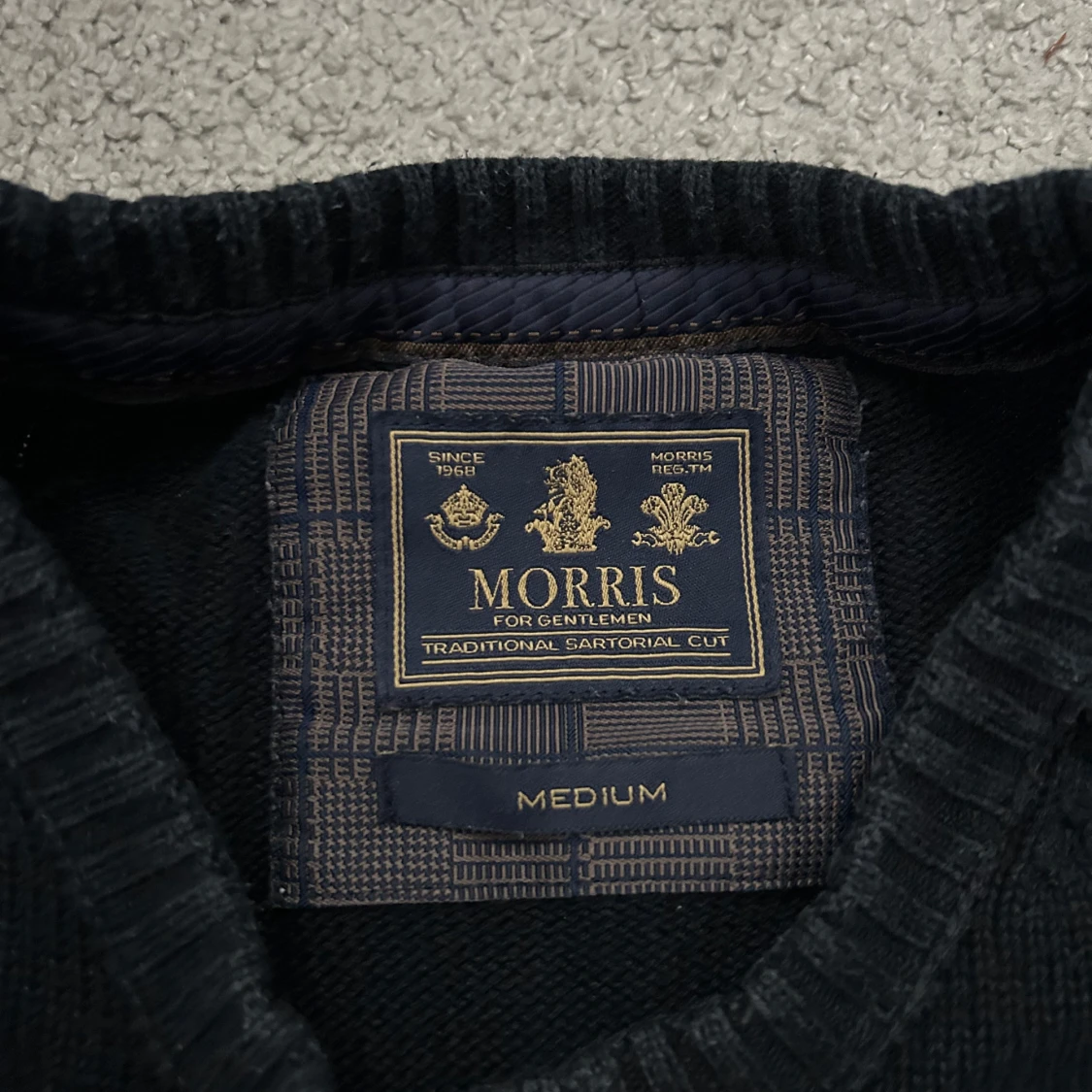 Svart stickad tröja Morris Union Jack - 2