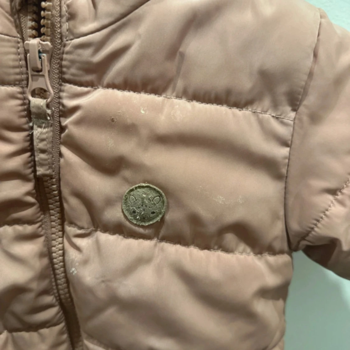 Rosa pufferoverall med öron på huvan - 2