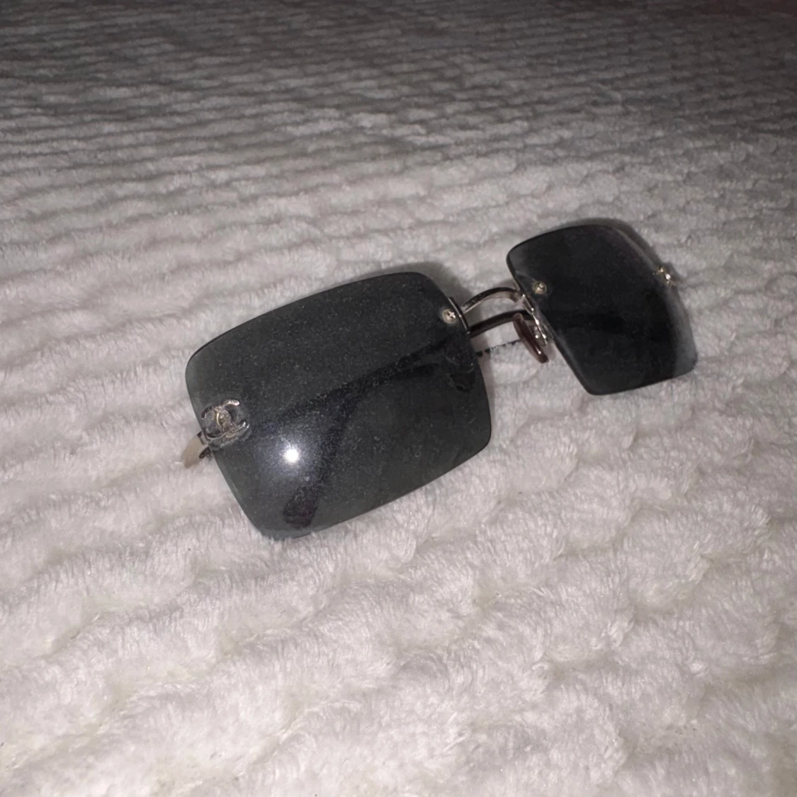 Svarta dubbel C solglasögon rektangulära - 2