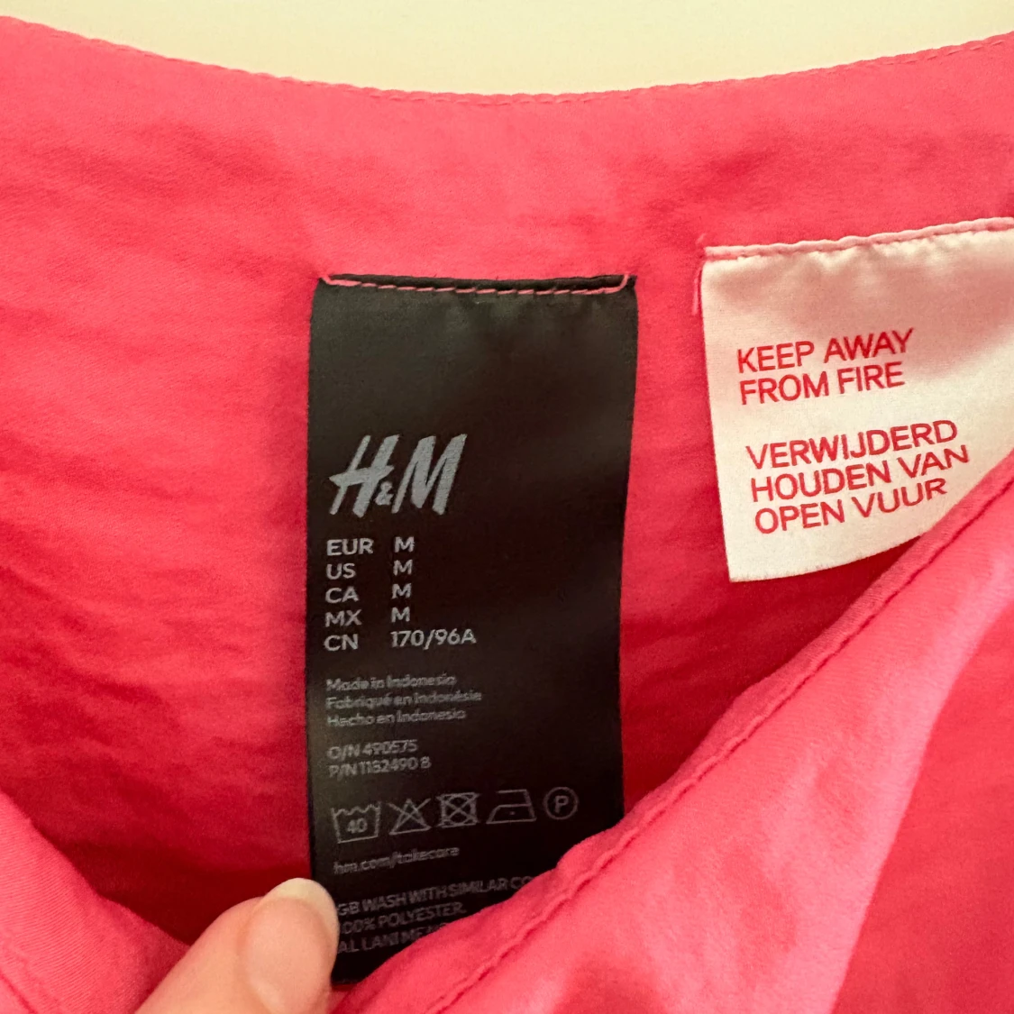 Rosa linnetopp från H&M med tunna band - 1