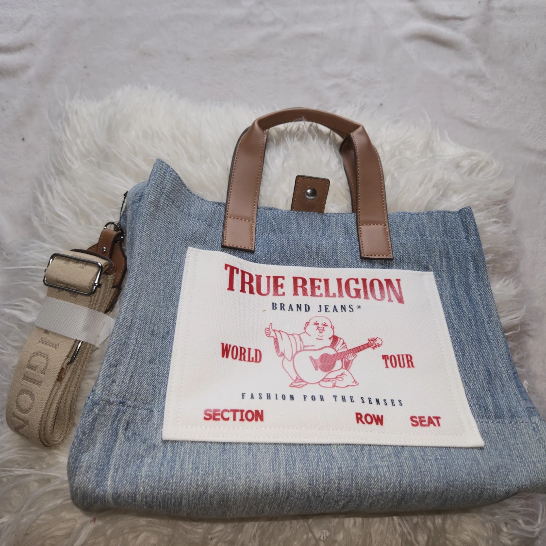 True Religion jeansväska med tryck