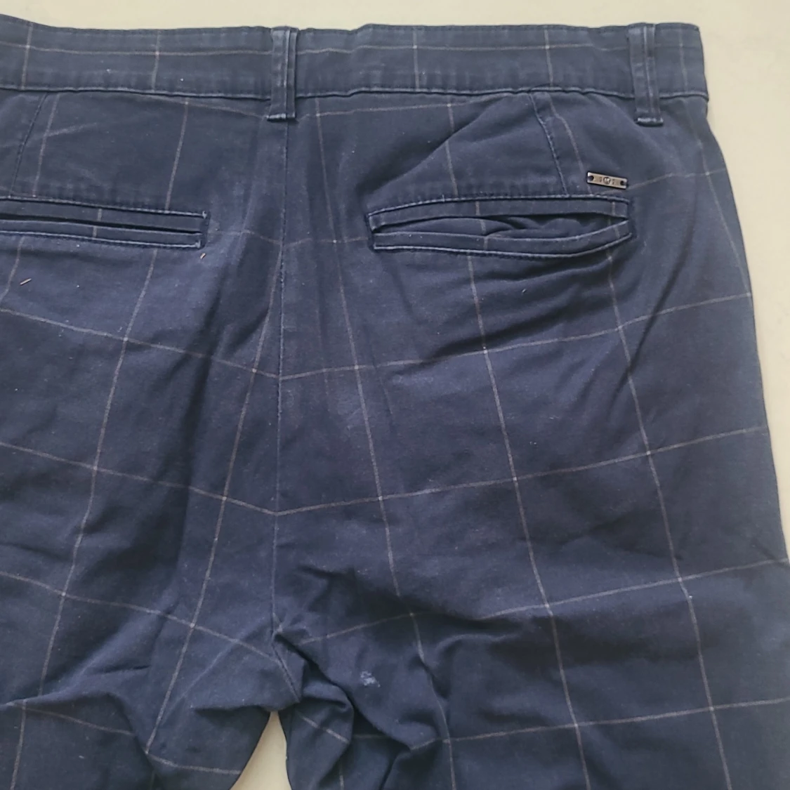 Mörblå kostymbyxa - 3