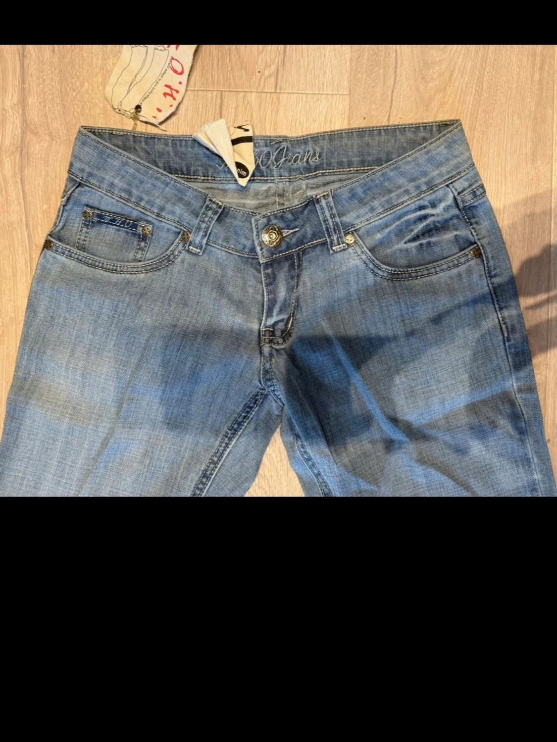 Blå bootcut jeans  - 1