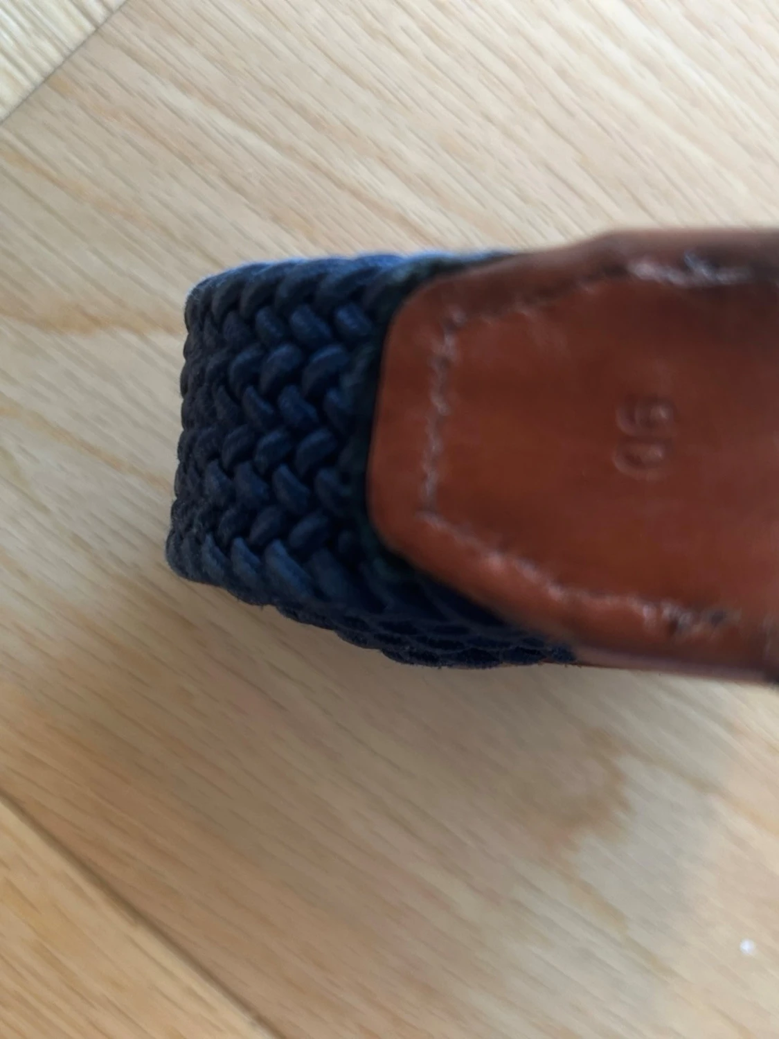Marinblått flätat repbälte - 2