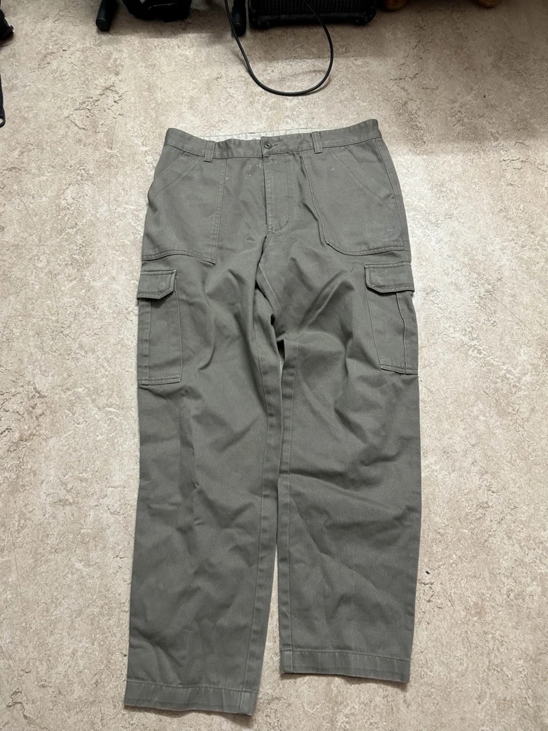 Gröna cargopants med raka ben