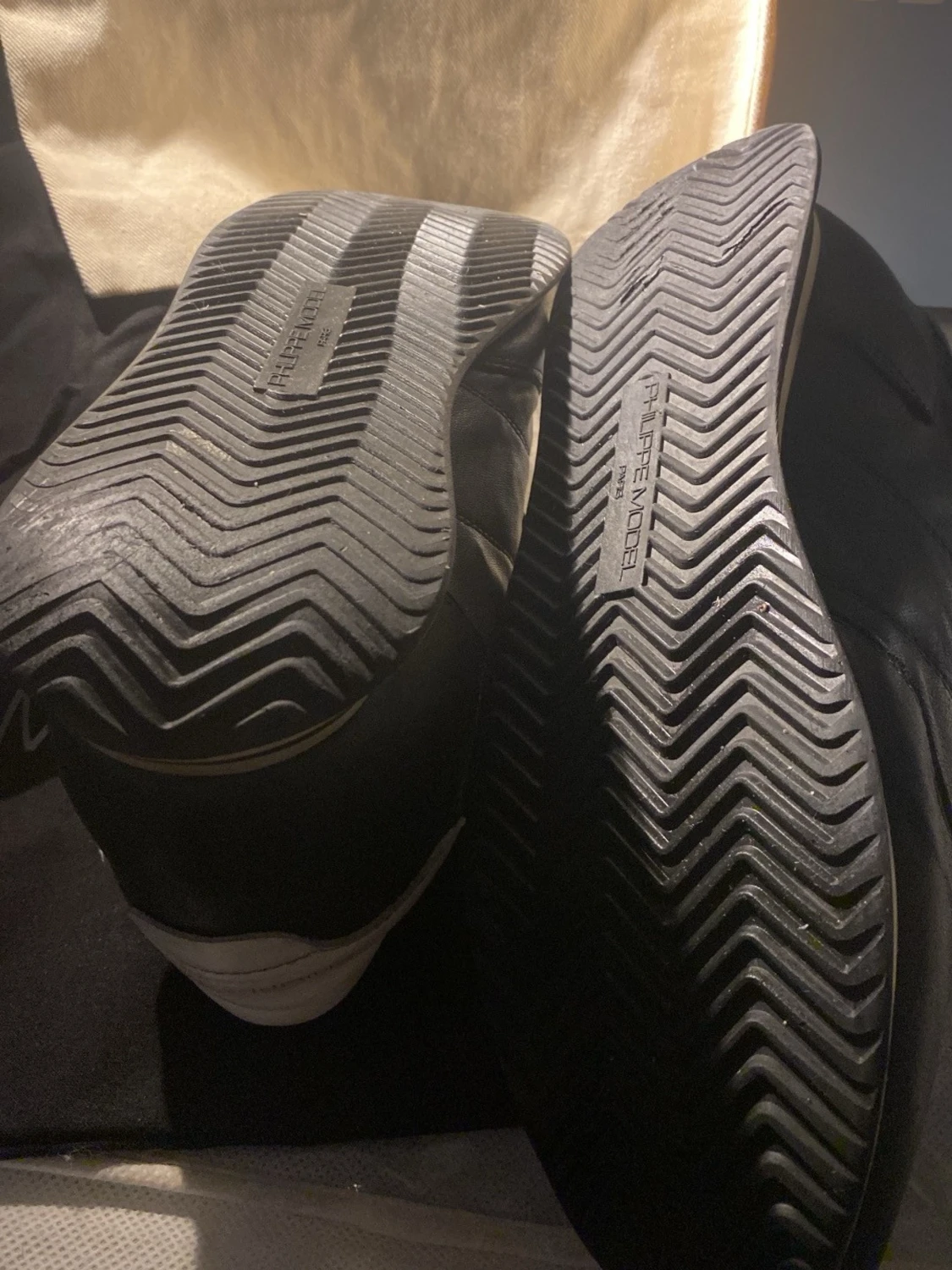 Philippe Model svarta sneakers i skinn - 3