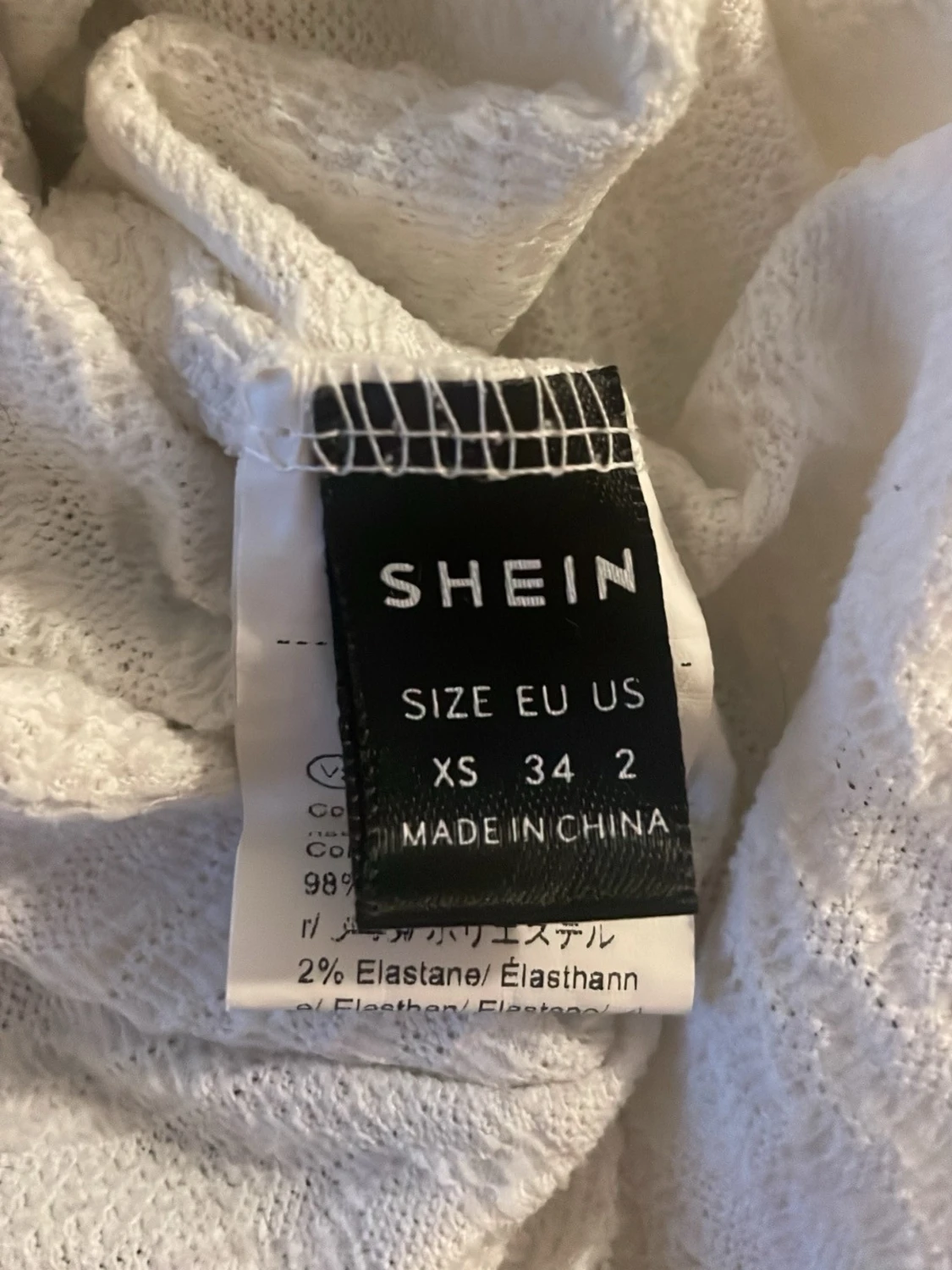 Vit ribbad stickad topp från SHEIN - 3