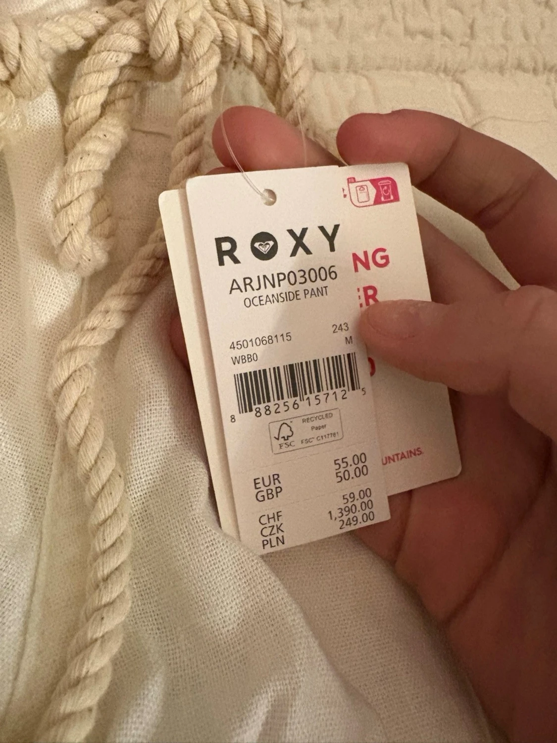 Vita linnebyxor från Roxy  - 2