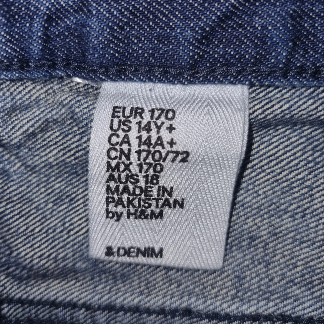 Blå denimshorts med bladmönster H&M - 2