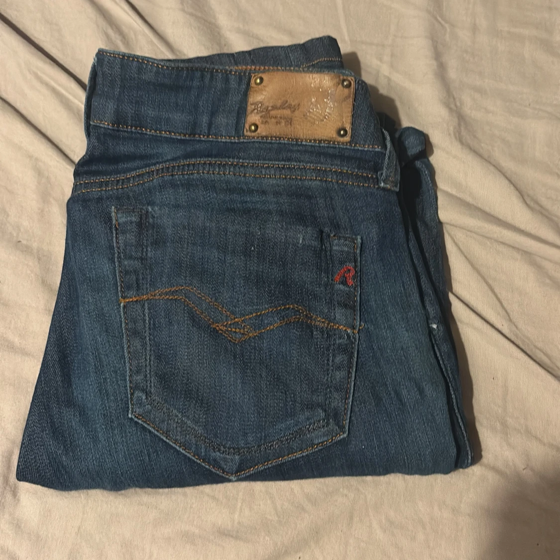 Replay jeans blå, midwaist, W28 L34