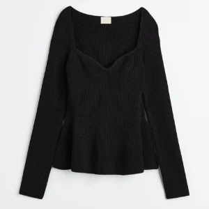 H&M stickad topp - Stickad topp i strl S från H&M