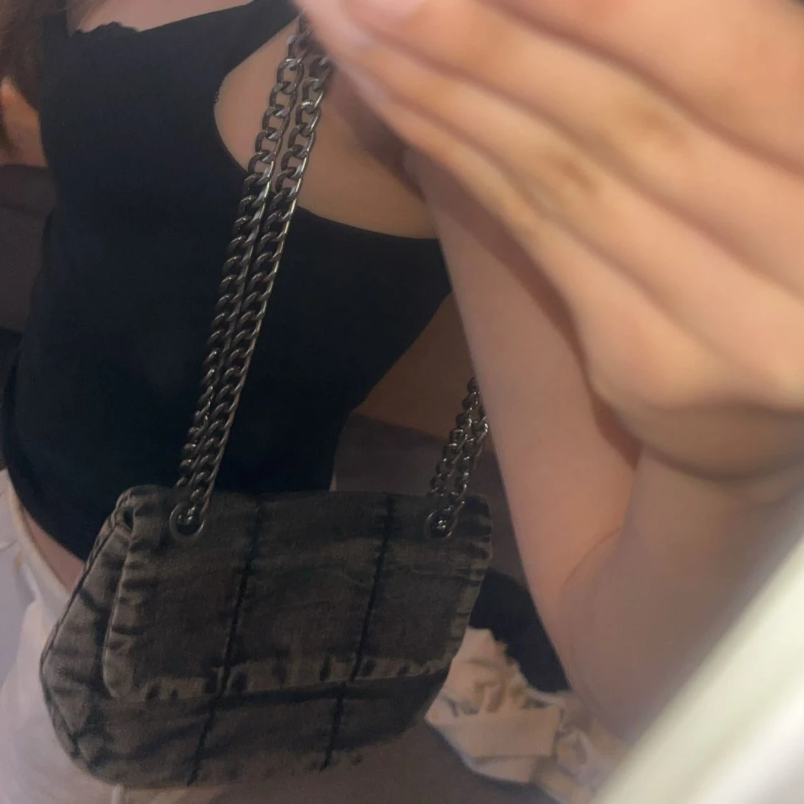 Grå jeans väska - 1