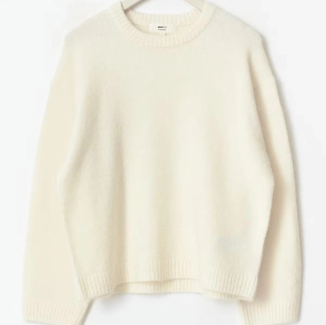 Vit stickad tröja - 3