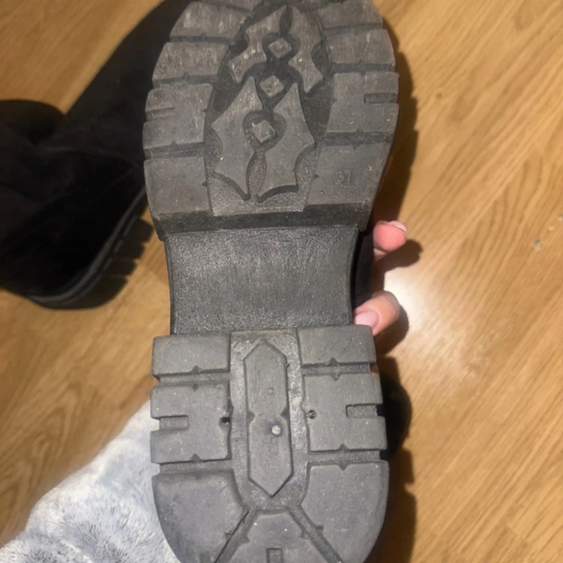 Svarta mockaboots med grov sula - 2