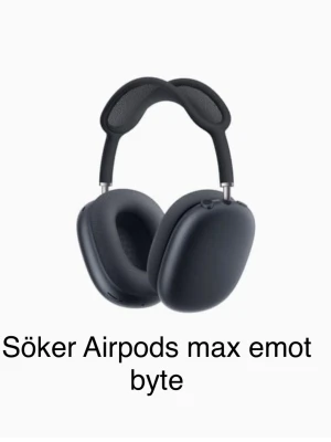 Apple AirPods Max svarta hörlurar -  Tjenare allihopa. Just nu så söker jag ett par AirPods Max i valfri färg och jag är villig att byta emot något eller flera saker på min profil. Jag kan också lägga till pengar om det saknas några hundringar. Skicka gärna bild på samt bevis. Har du några är det bara att höra av dig med vänliga hälsningar Oscar 