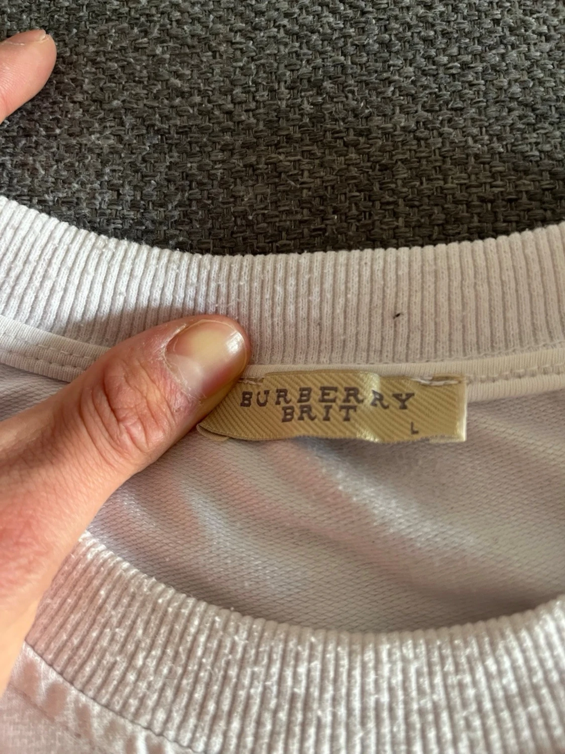 Vit Burberry sweatshirt med tryck - 2