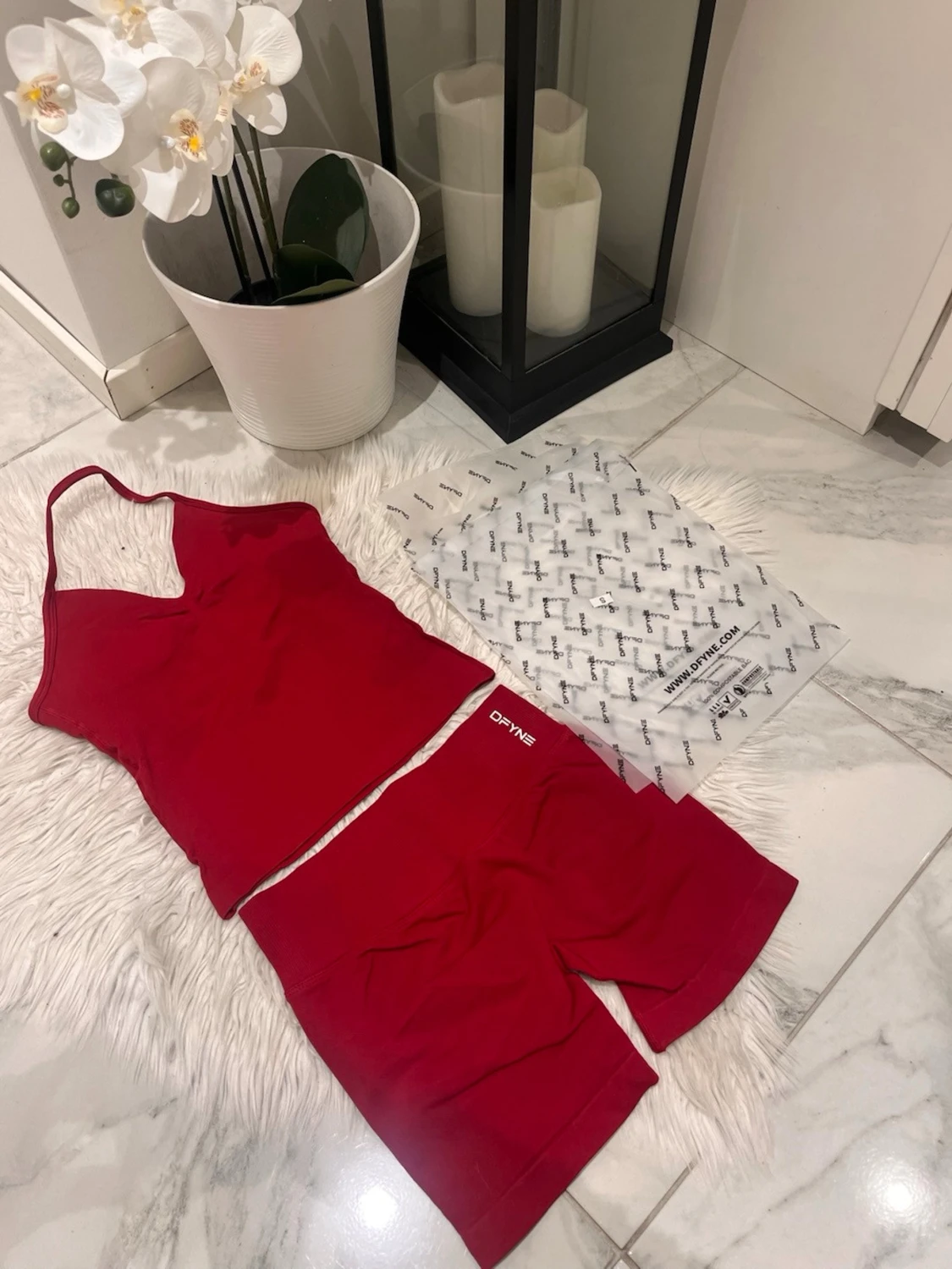 Rött seamless set från DYFNE - 1