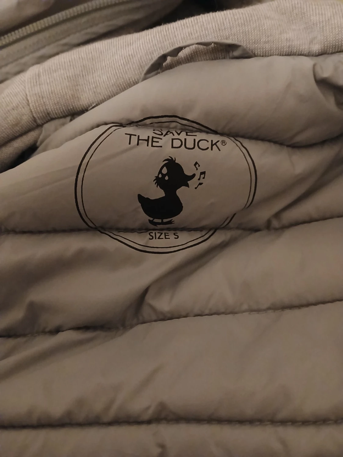 Ljusgrå Save the duck jacka med huva - 2