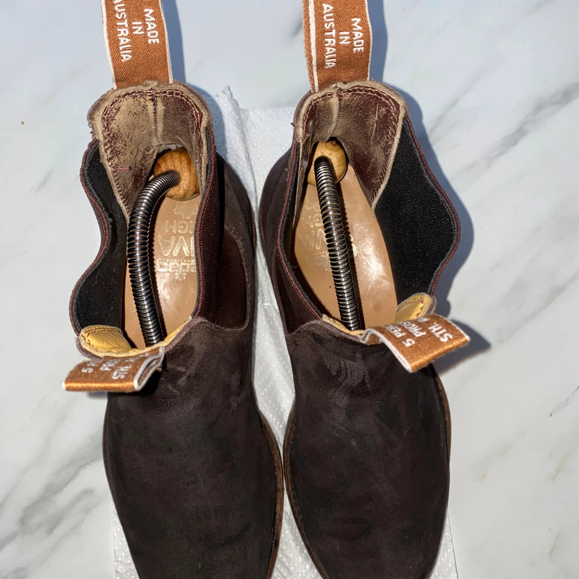 Bruna chelsea boots i mocka - 3